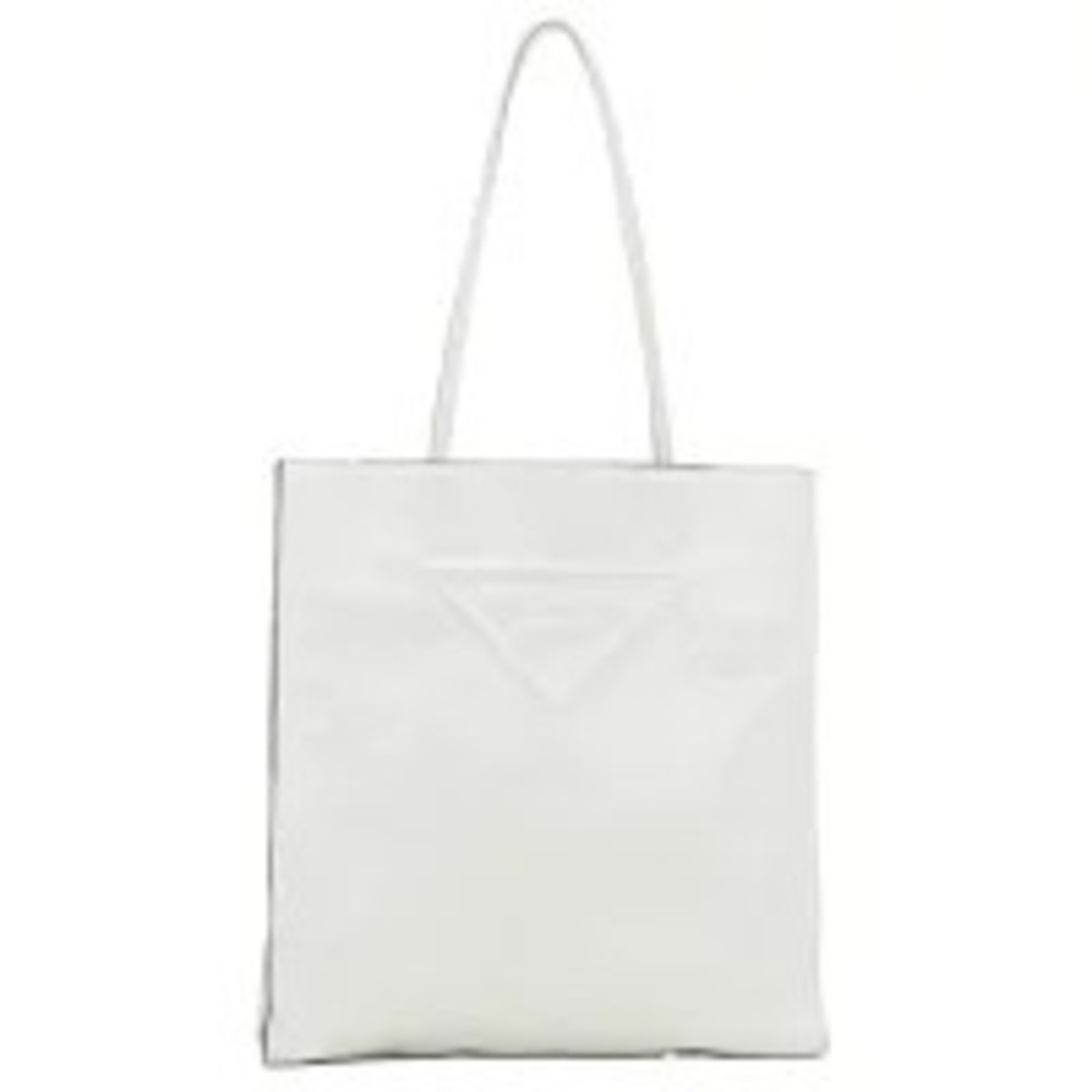Prada Tote Tessuto Saffiano Bag Triangle Leather White Handbag